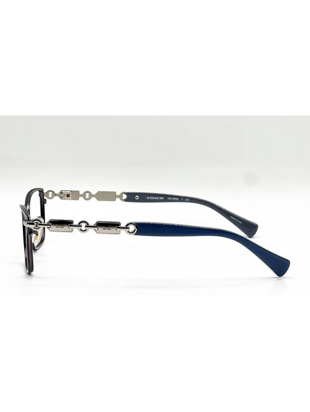 Coach HC 5065 9214 Navy Blue Grey Rectangle Authentic Eyeglass Frames 51-17-135